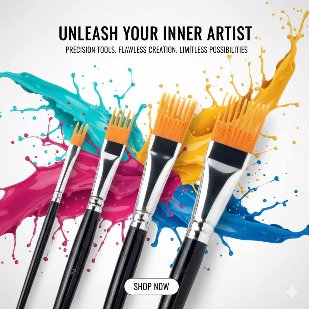 Nylon Bristle Watercolor Brushes -  for Artists' Variety of Painting Techniques,
